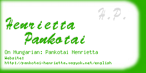 henrietta pankotai business card